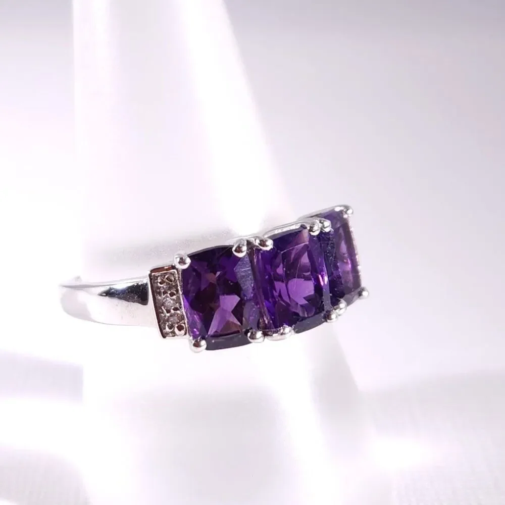 Purple Lusaka Amethyst Ring Size 8